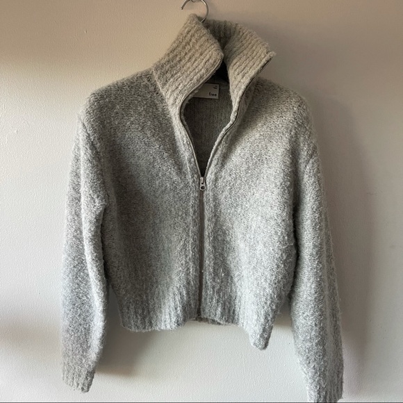 Aritzia Sweaters - Aritzia - Wilfred Free Alpaca Blend Zip Sweater